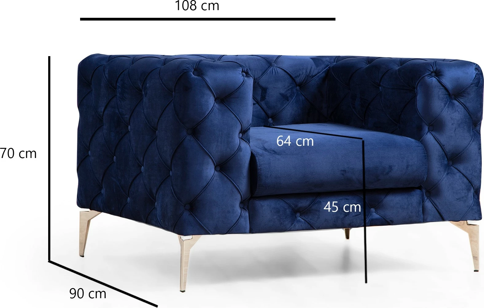 Karrige Wing Como, ngjyrë blu navy