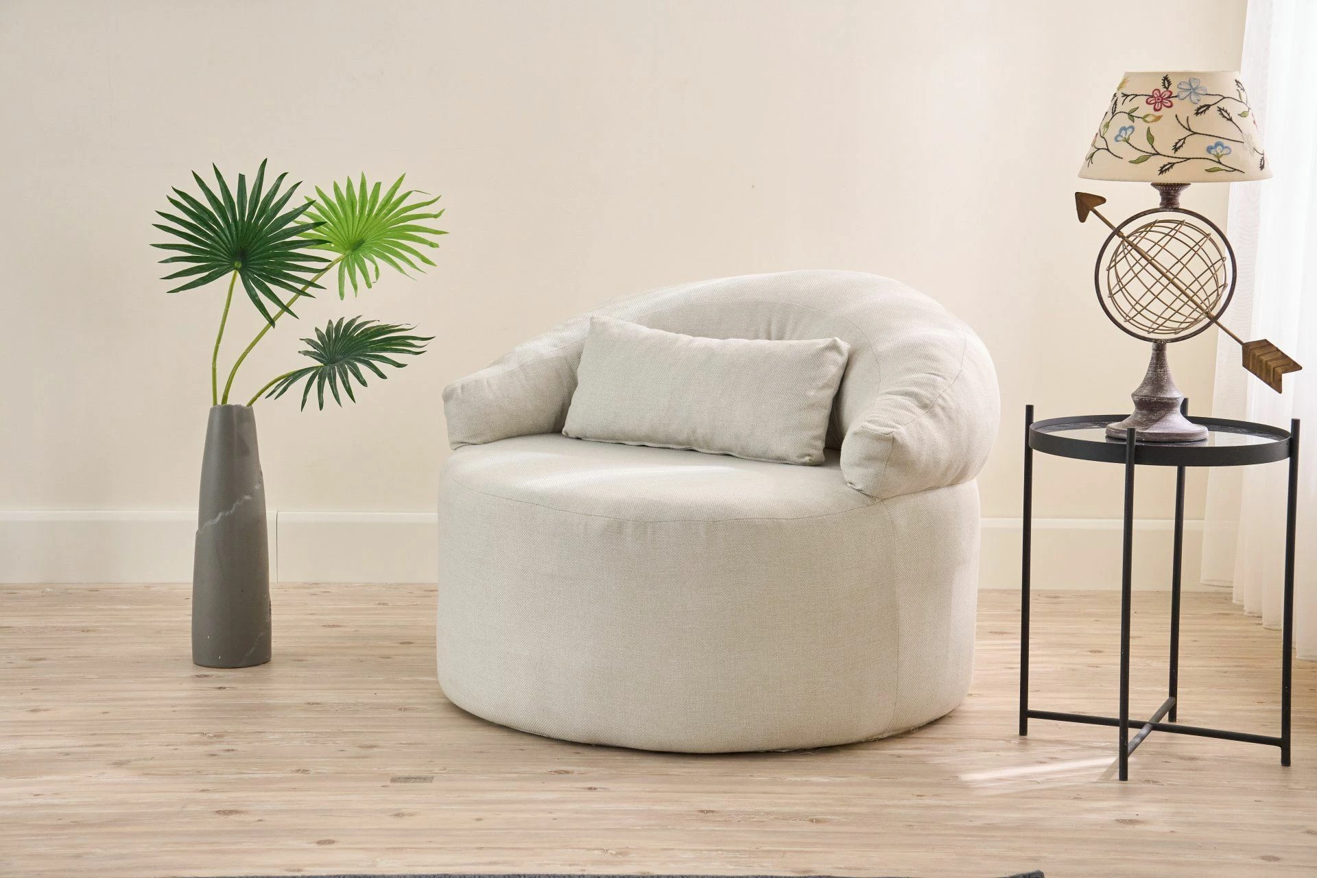 Karrige një vendëshe Pitta, krem, Atelier del Sofa