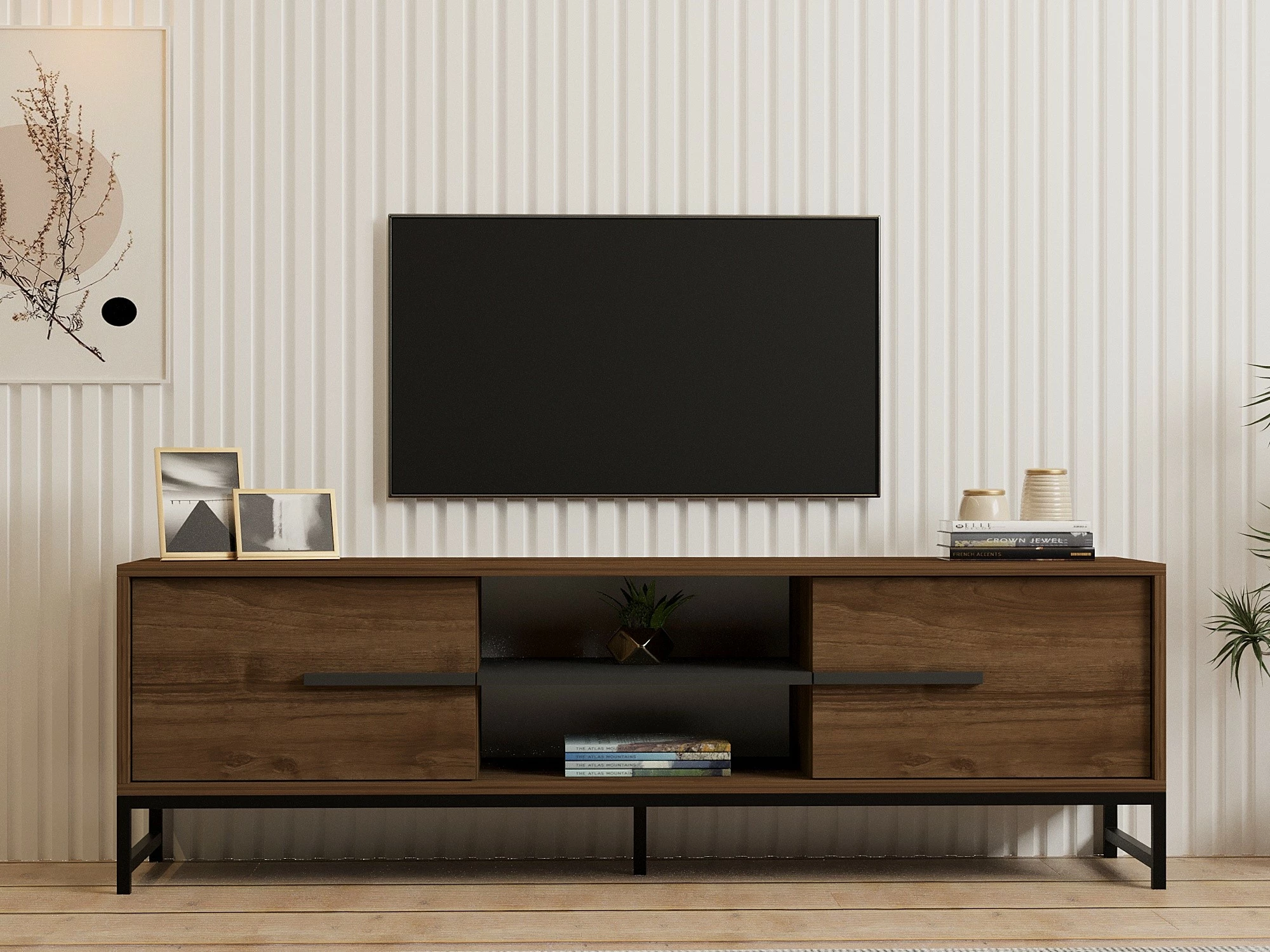Komodë TV Hanah Home, Mono, ngjyrë arre