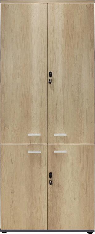 Raft librash me katër dyer druri, ngjyrë lisi - gri e errët, 80x40,5x200cm