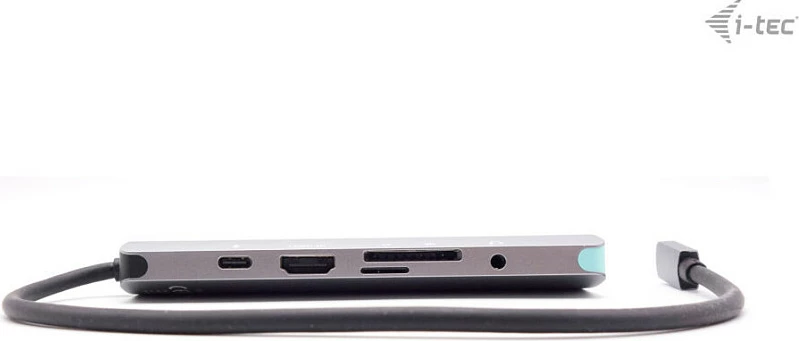 Docking stacion I-Tec Metal USB-C Nano, HDMI 4K, LAN Gigabit, Power Delivery 100W, argjendtë/turkez