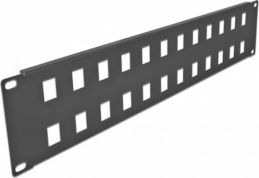 Patch panel Keystone DeLOCK 19" 24-port 2U, metal, i zi
