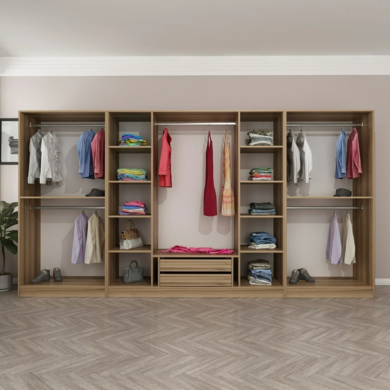 Dollap garderobe Dore, Skye Decor, 360x210x52cm