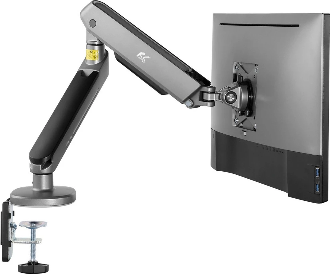 Mbajtës gaming për monitor Maclean NanoRS RS165, me LED RGB, i zi