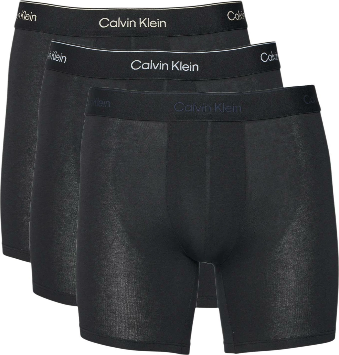 Të brendshme boxer për meshkuj Calvin Klein Underwear LV00NB4394 3-pack, të zeza-vjollcë