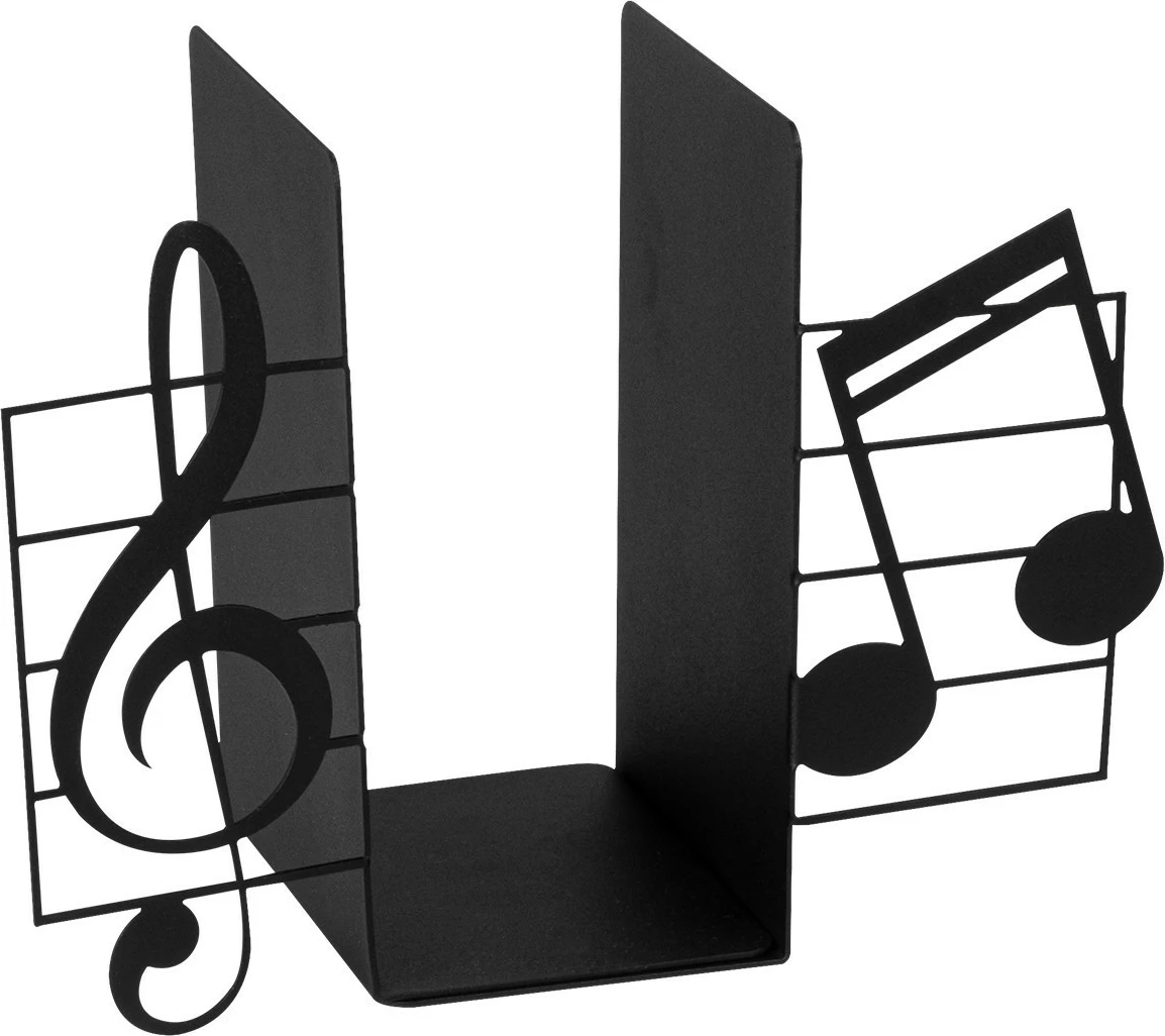 Mbajtës librash metalik Aberto Design, ngjyrë e zezë, 30.5x14x22cm