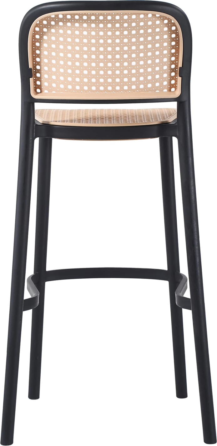 Karrige për bar, FH5939.02, polipropilen, e zezë-bezhë, 41x53x103H cm