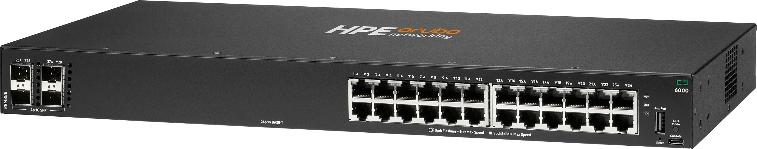 Switch HPE Aruba CX 6000, 24x Gigabit RJ45, 4x SFP 1G, managed L3, rack 1U, i zi