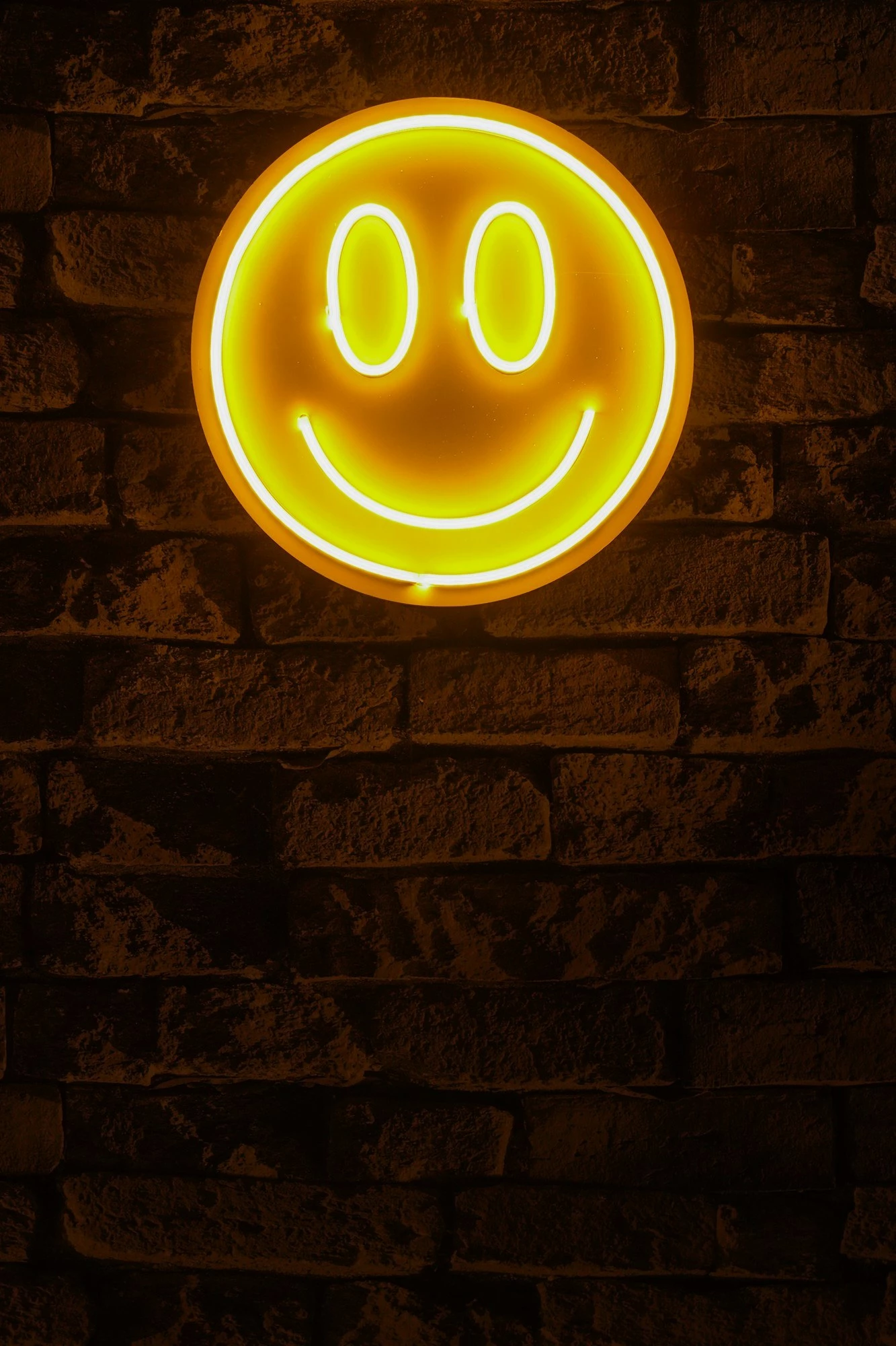 Dritë dekorative LED plastike, Smiley, e verdhë