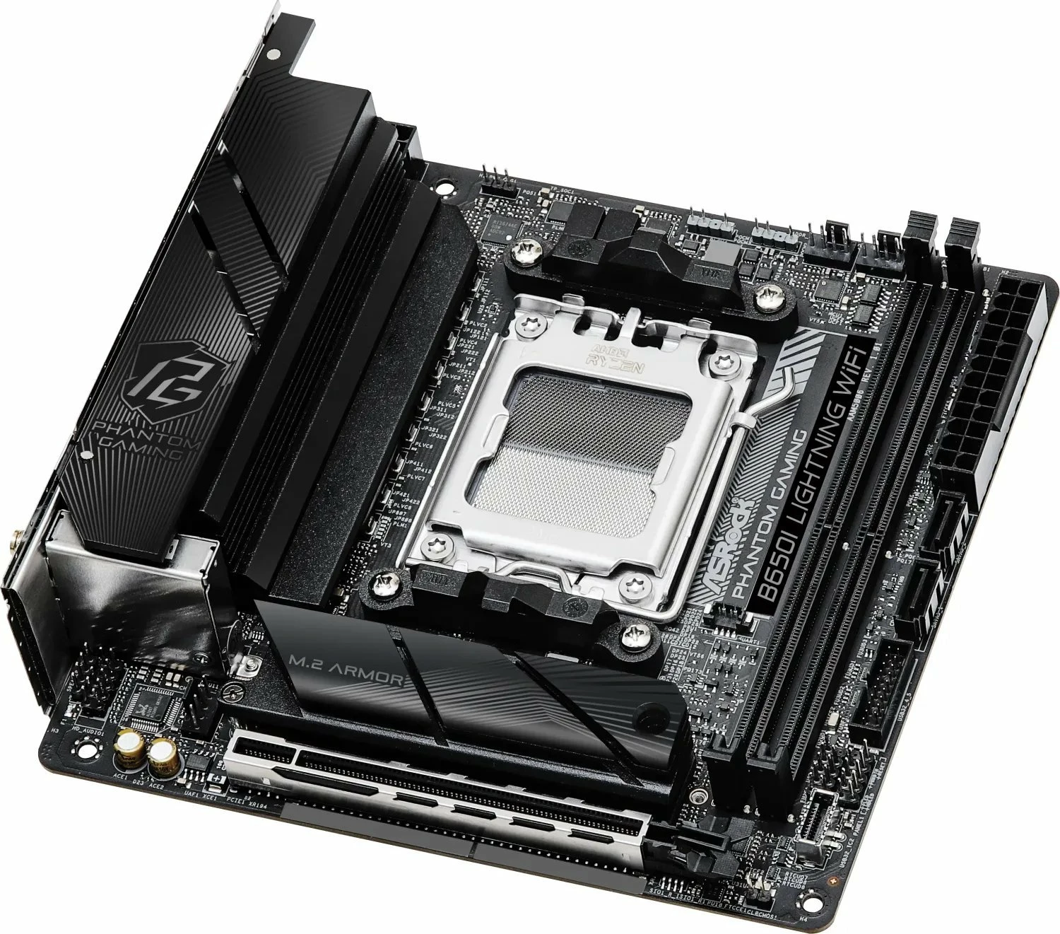 Pllakë amë ASRock B650I Lightning WiFi Mini-ITX, DDR5, Wi‑Fi 6E, 2.5Gb LAN