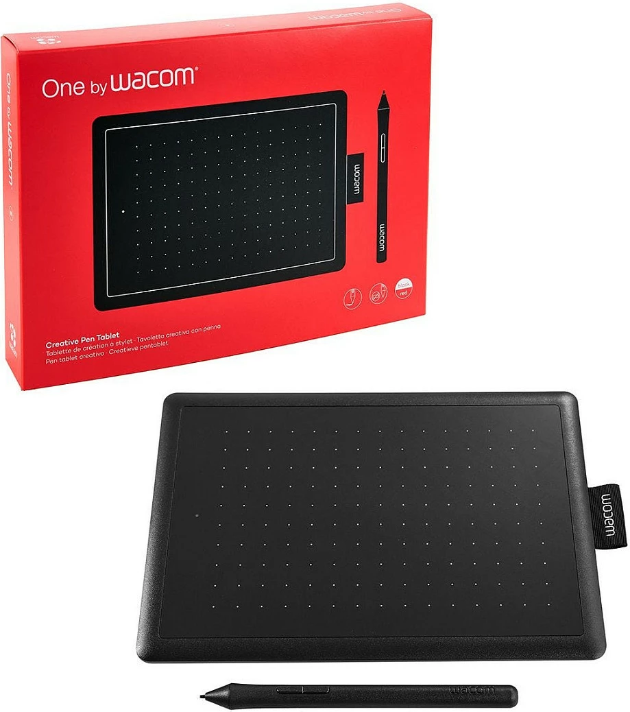 Tabletë grafike Wacom One by Small, Wired, 2540 lpi, 152 x 95 mm, USB, Pen, Ngjyrë e zezë