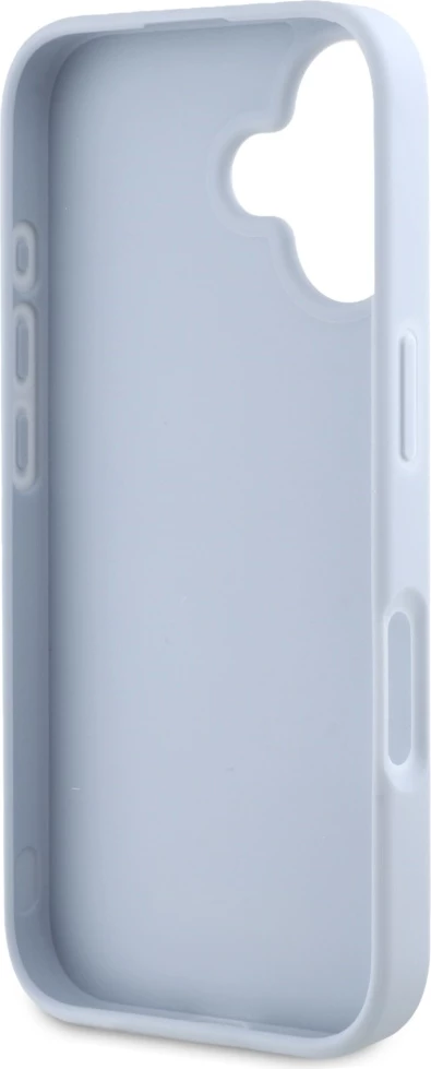 Mbështjellës Guess Grained Big 4G Logo Small Classic Logo për iPhone 16, Blu