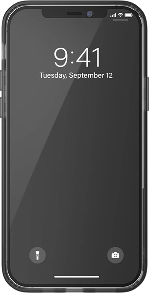 Mbështjellës Adidas OR Protective Clear Case për iPhone 12 / iPhone 12 Pro, i tejdukshëm, i zi