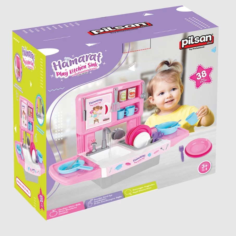Set lodër për vajza Pilsan Hamarat Play Kitchen Sink with Running Water