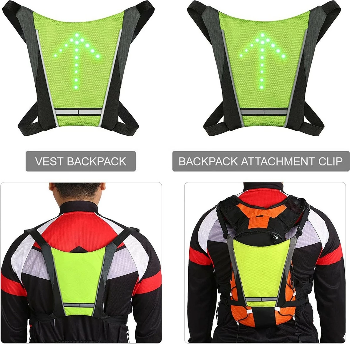 Jelek reflektues me LED Maclean MCE420, me telekomandë, i verdhë/zi