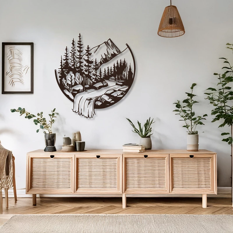 Dekor muri Mordio, metal i zi, 60x1.5cm