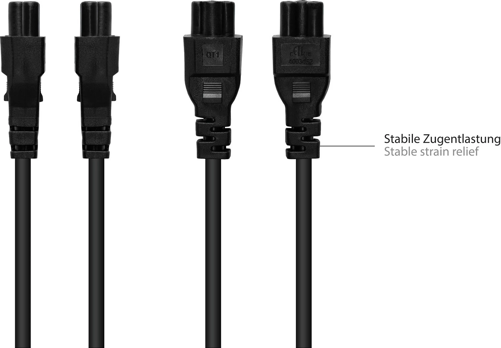 Kabllo zgjatëse rryme GoodConnections C14-C5, 5 m, e zezë