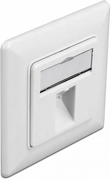 Prizë muri Keystone DeLOCK, 1x RJ-45, 80x80 mm, e bardhë