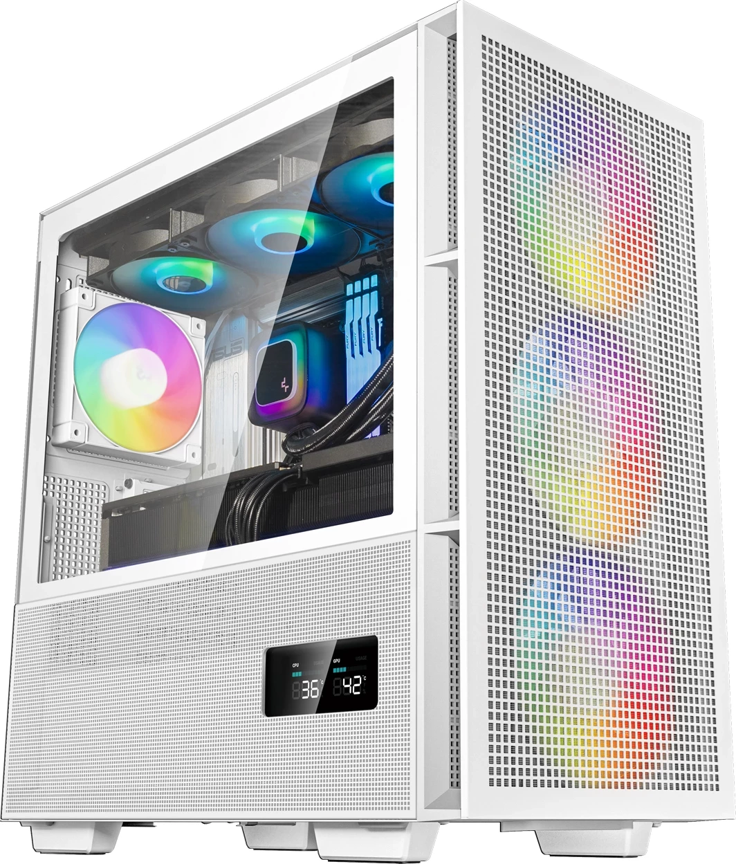 Kompjuter UVI OMEGA AM97X32 Ryzen 7 9800X3D, RX 9070 XT 16GB, RAM 32GB, SSD 2TB, 850W Gold, ftohje me ujë, Windows 11 Home, i bardhë