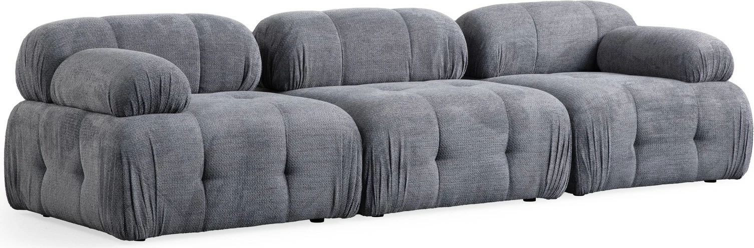 Divan treshe Atelier del Sofa, Petite 3, ngjyrë gri