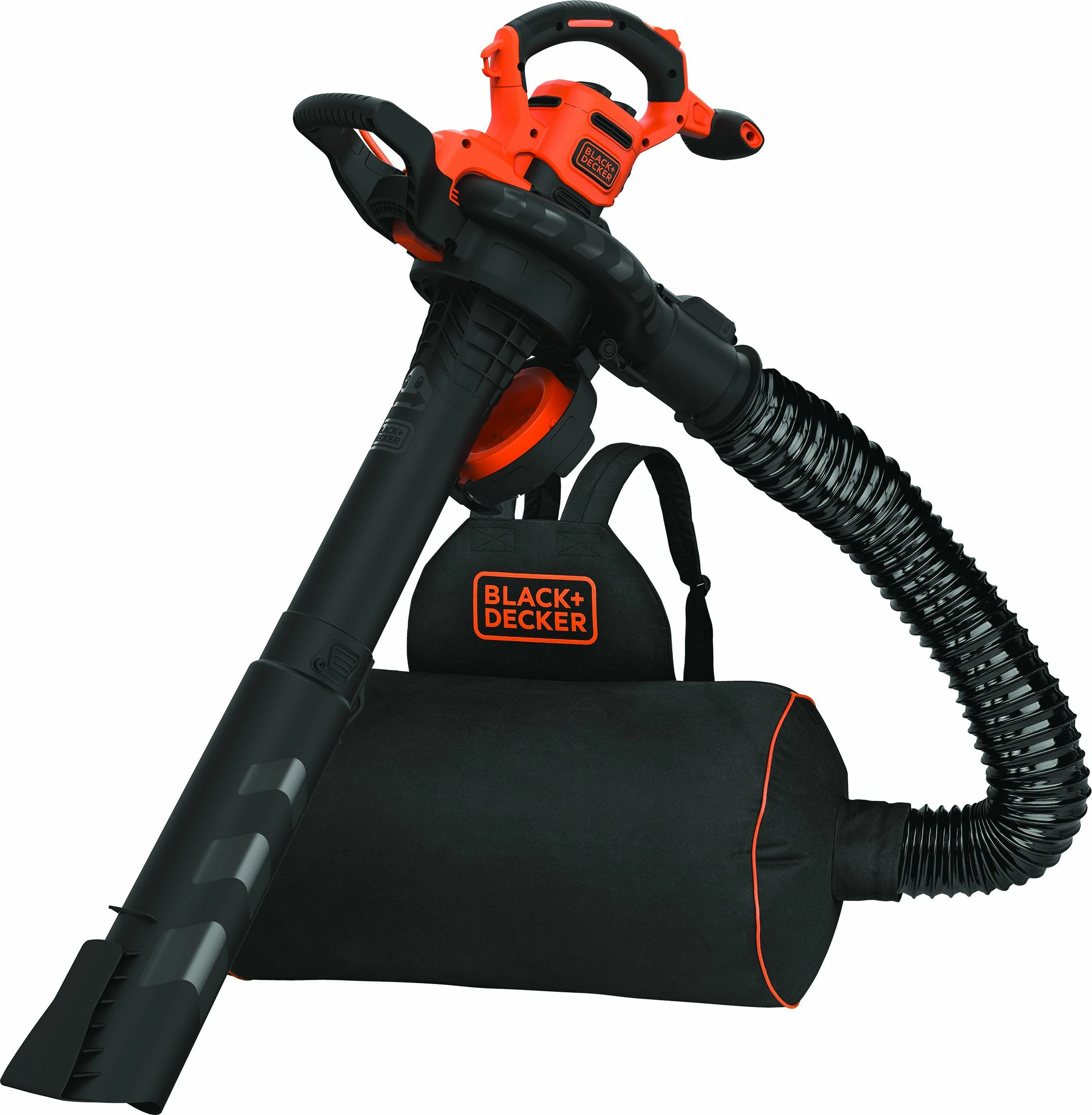 Aspirator dhe fryrës gjethe Black+Decker BEBLV300 3000W 72L 3-në-1, zi/portokalli