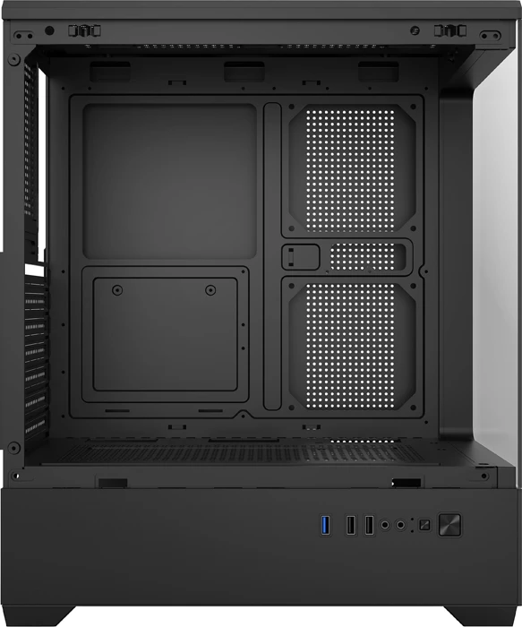 Kasë DarkFlash C365 mini tower, tempered glass 270°, pa ventilatorë, e zezë