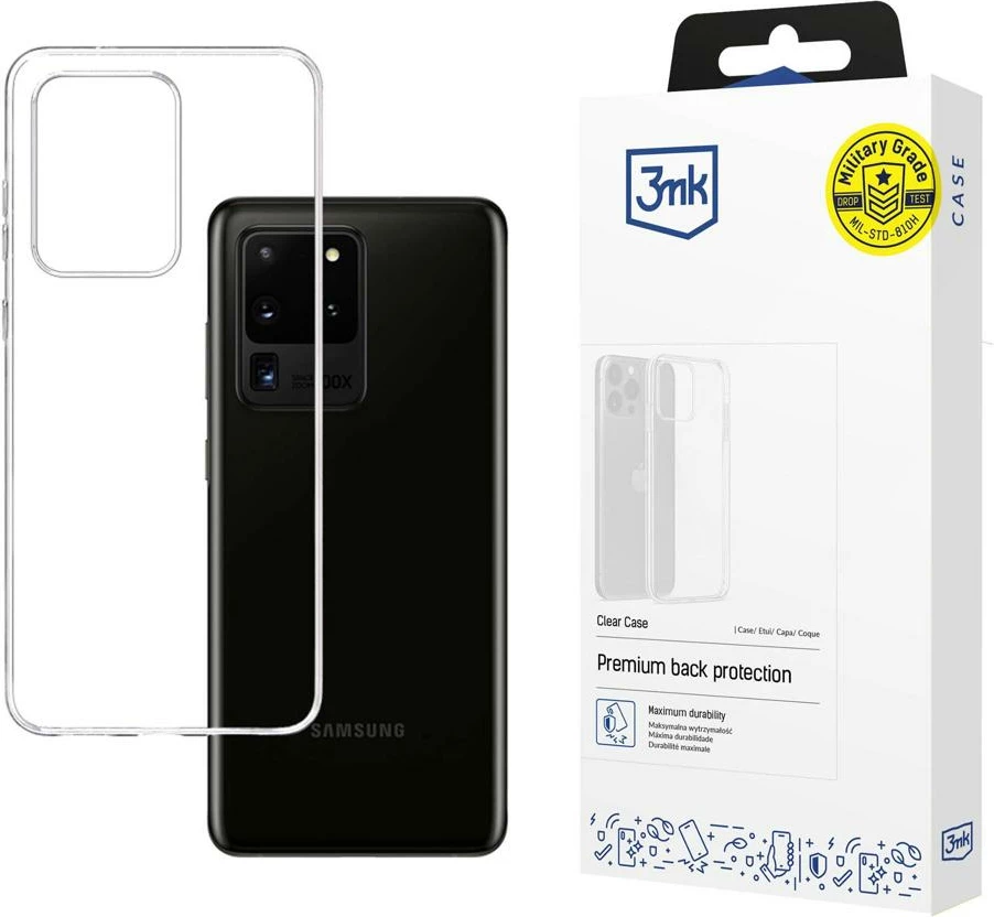 Mbështjellës 3mk Clear Case për Samsung Galaxy S20 Ultra 5G, transparent