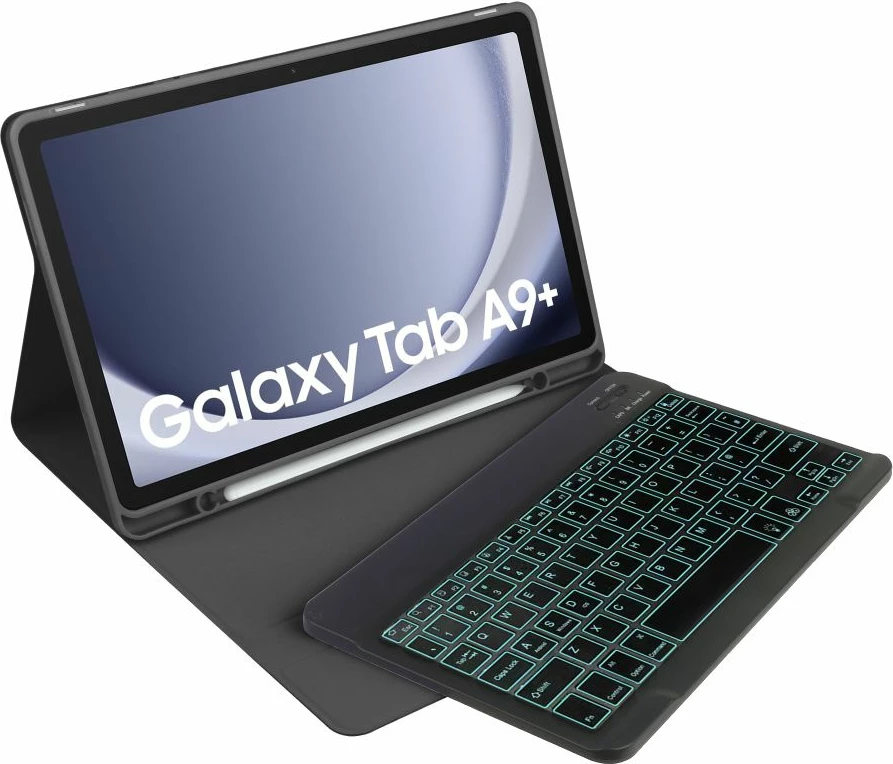 Mbështjellës me tastierë Tech-Protect SC Pen për Samsung Galaxy Tab A9+ 11" X210/X215/X216, e zezë
