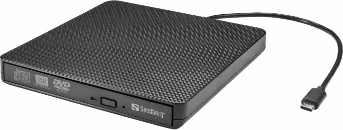 DVD drive i jashtëm Sandberg 136-62, USB-C/A, me adapter USB-A në USB-C, i zi 6