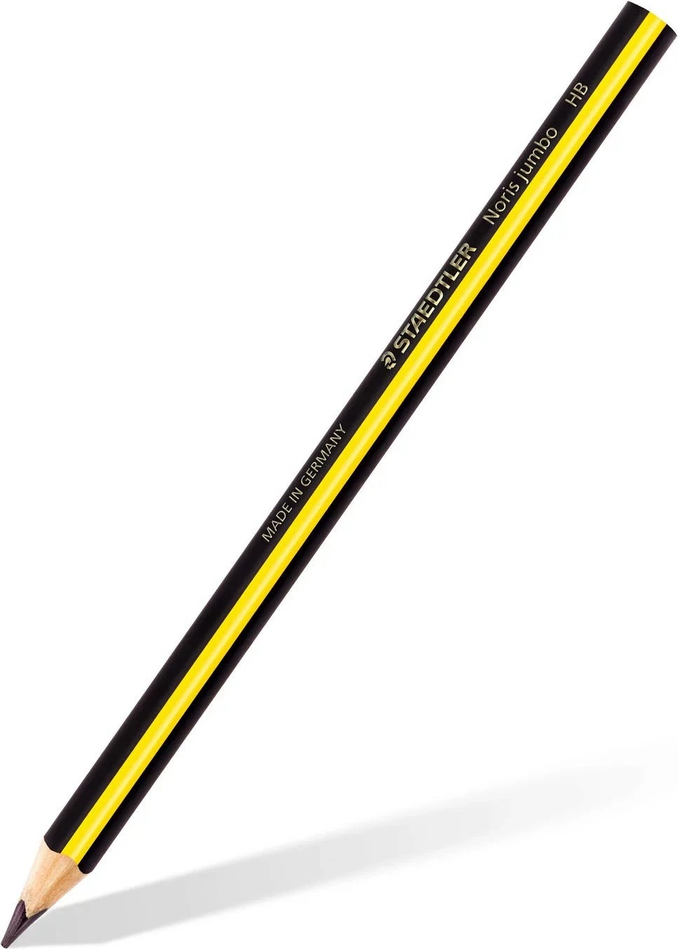 Laps jumbo STAEDTLER Noris 119 HB, 2 copë, zi/verdhë, trekëndësh