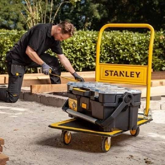 Karrocë platformë STANLEY SXWT-PC527, çelik, 150 kg, e verdhë