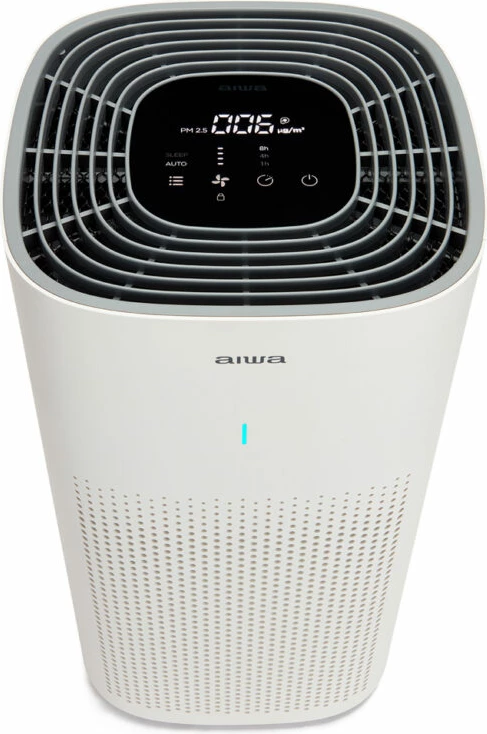 Pastrues ajri AIWA PA-200, filtër 3-në-1 HEPA H13 + karbon aktiv, me jonizues, CADR 350 m³/h, deri 42 m², 4 shpejtësi, timer, i bardhë