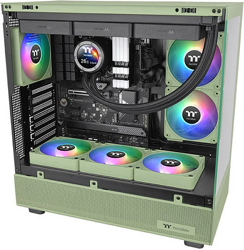 Ventilator ftohës për kasë Thermaltake CT140 EX ARGB Sync 140mm, 3 copë, Matcha Green