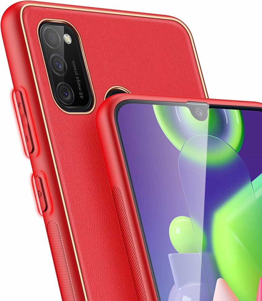 Mbështjellës Dux Ducis Yolo për Samsung Galaxy M30s, TPU+PU lëkurë, Kuq