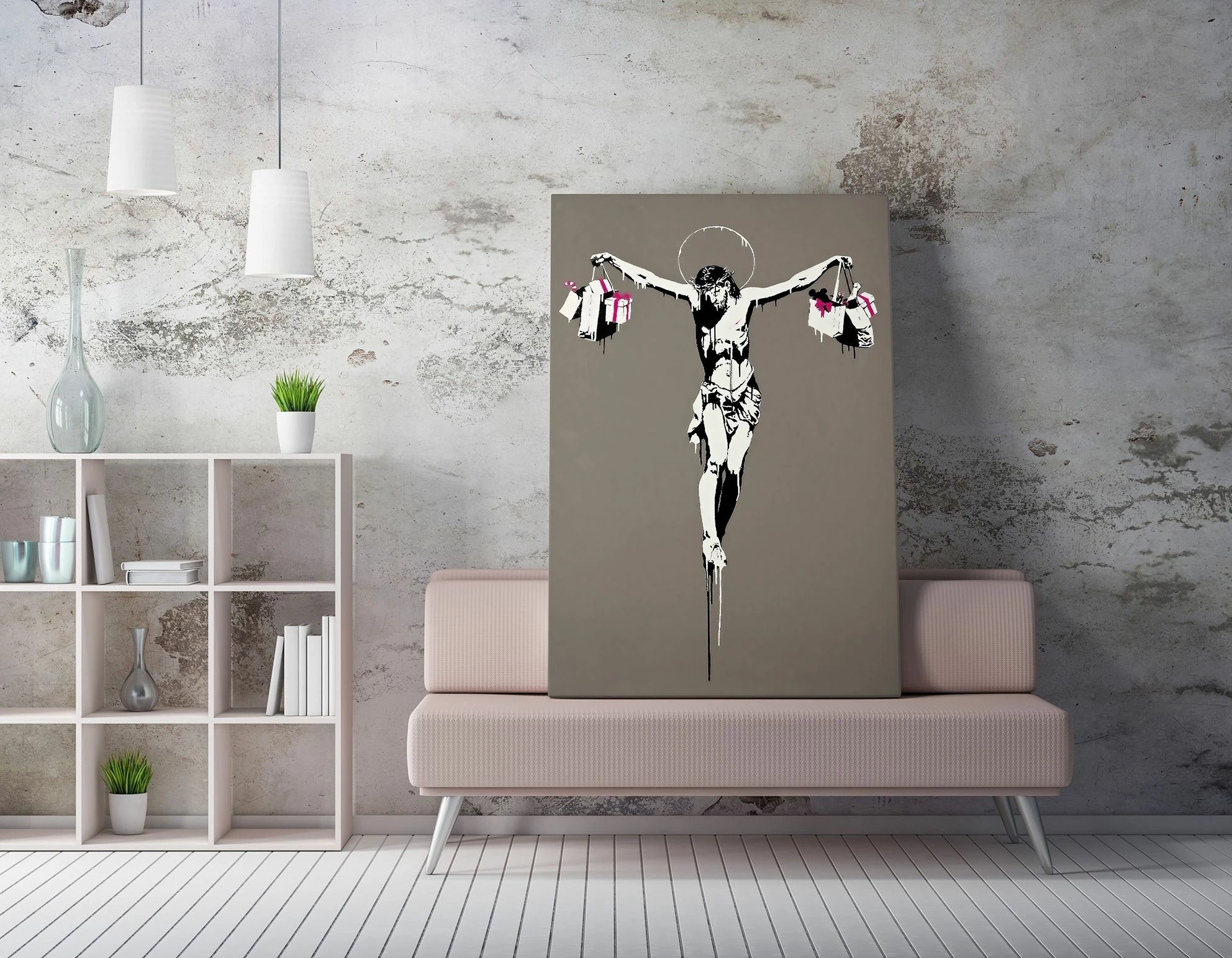 Pikturë dekorative në kanavacë, Banksy, shumëngjyrëshe, WY137, 50x70cm