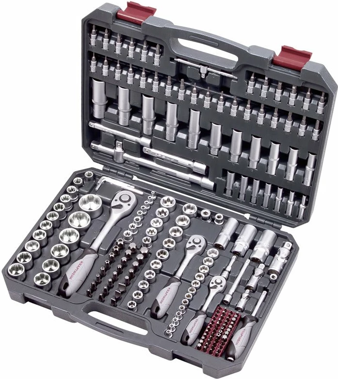 Set Veglash 1/4 + 3/8 + 1/2 inch, 200 pjesë, Kraftwerk 204.104.800