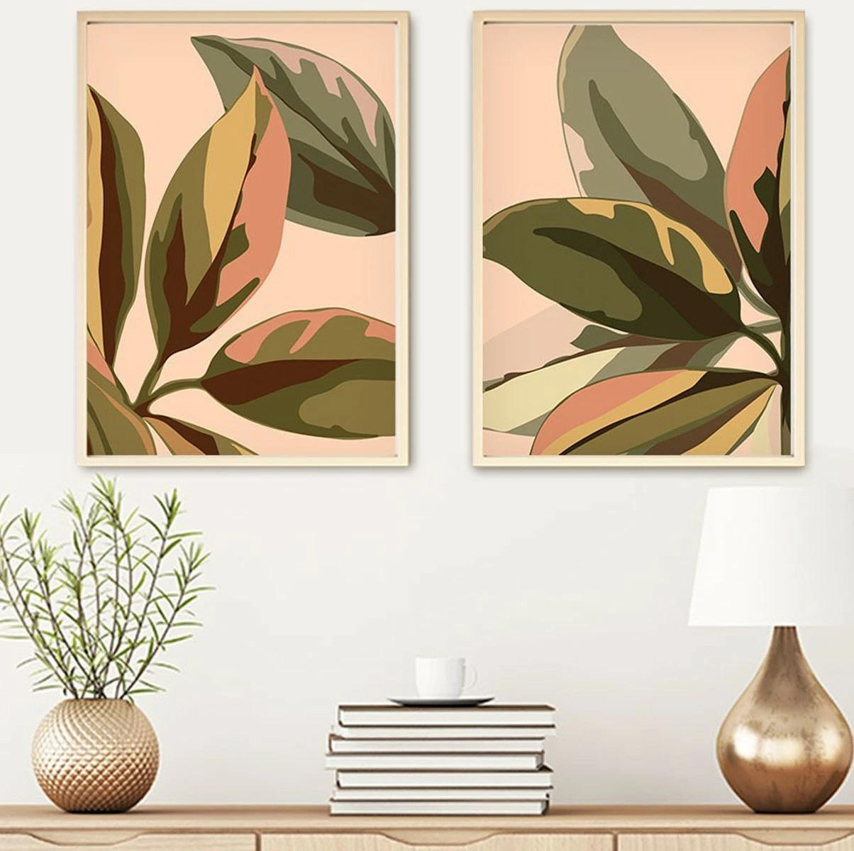 Pikturë dekorative me kornizë MDF (2 copë), Wallity, Huhu23, 70x50