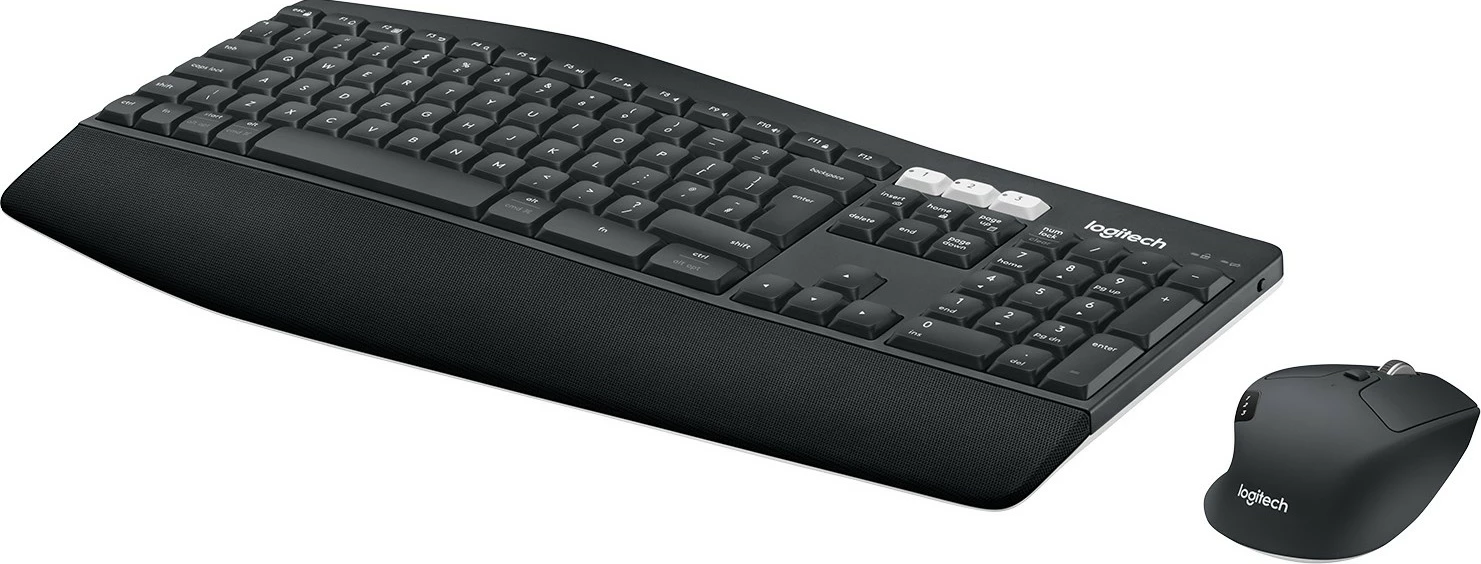 Tastierë dhe maus Logitech MK850 Performance, Full-size (100%), Wireless, RF Wireless + Bluetooth, QWERTZ, E zezë
