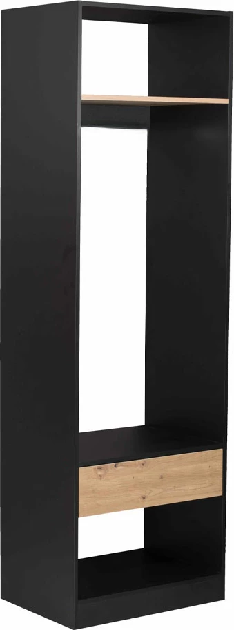 Dollap sistemi, ngjyrë e zezë-sonoma, 90x50x180 cm