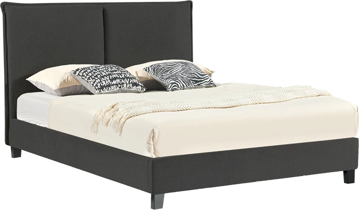 Shtrat dopio Majus, pëlhurë ngjyrë qymyr-bezhë, 160x200cm