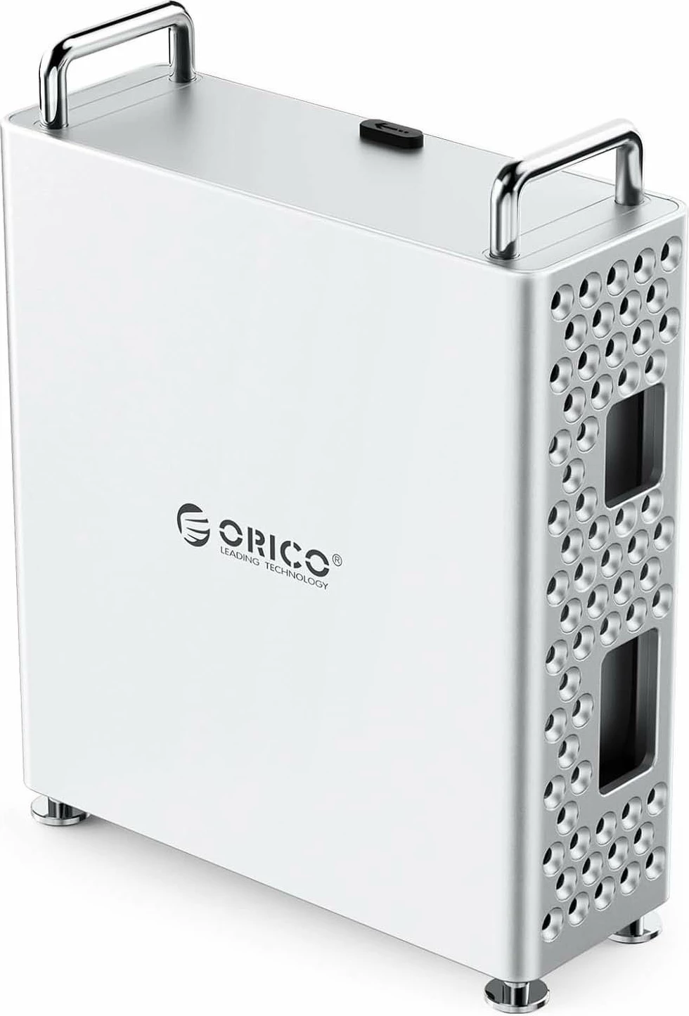 Kasë Orico MS10-SV-EP për Mac Mini M4, alumin, argjendtë