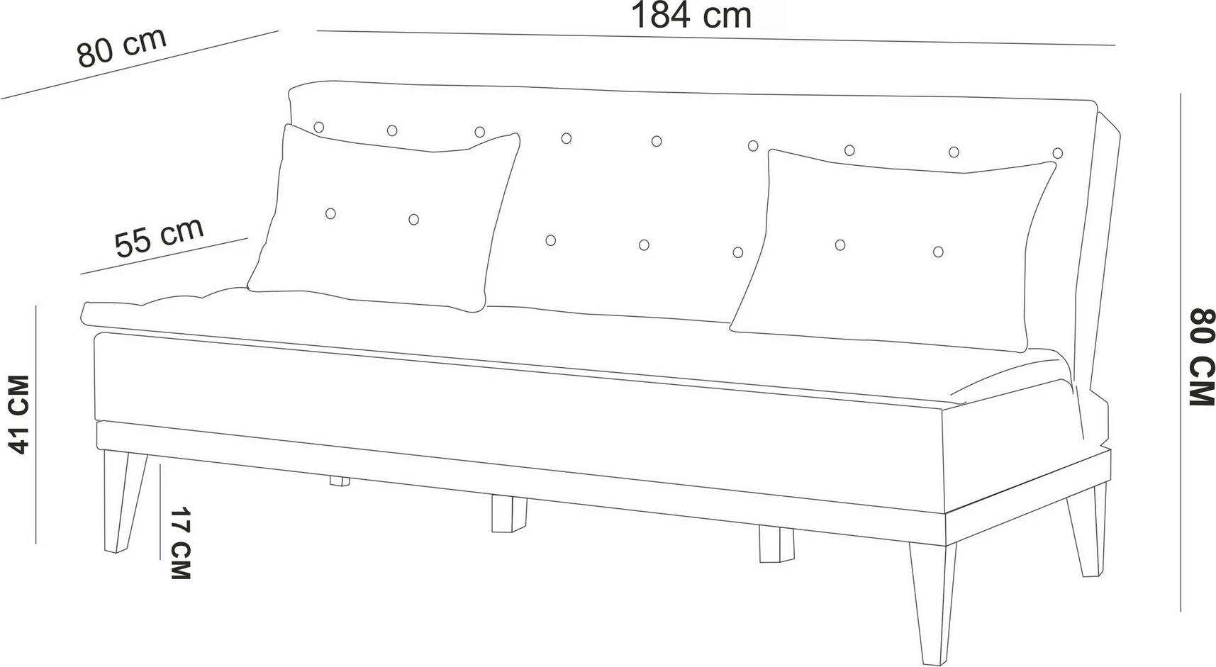 Divan-krevat 3 vende, Atelier del Sofa, ngjyrë antracit, Fuoco