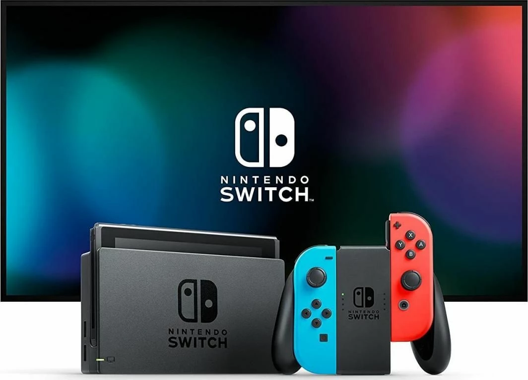 Konzolë lojërash Nintendo Switch V2 NSH006 32GB, Joy-Con, Dock, neon kuqe/kaltër 3