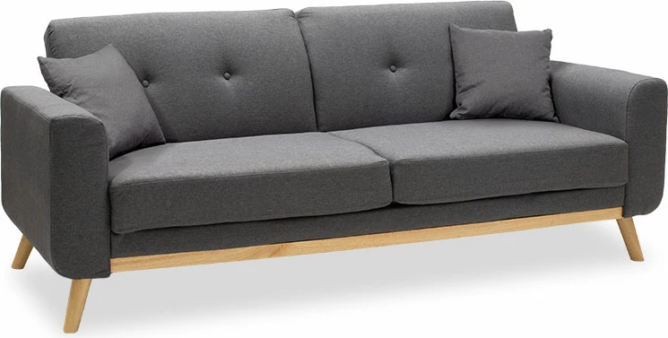 Divan-tresh shtrat Carmelo ngjyrë gri e errët 214x80x86cm