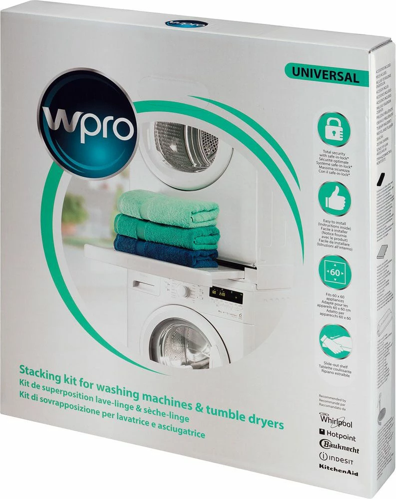 Kit lidhës (stacking) Whirlpool WPRO SKS 101, universal 60x60 cm, me raft