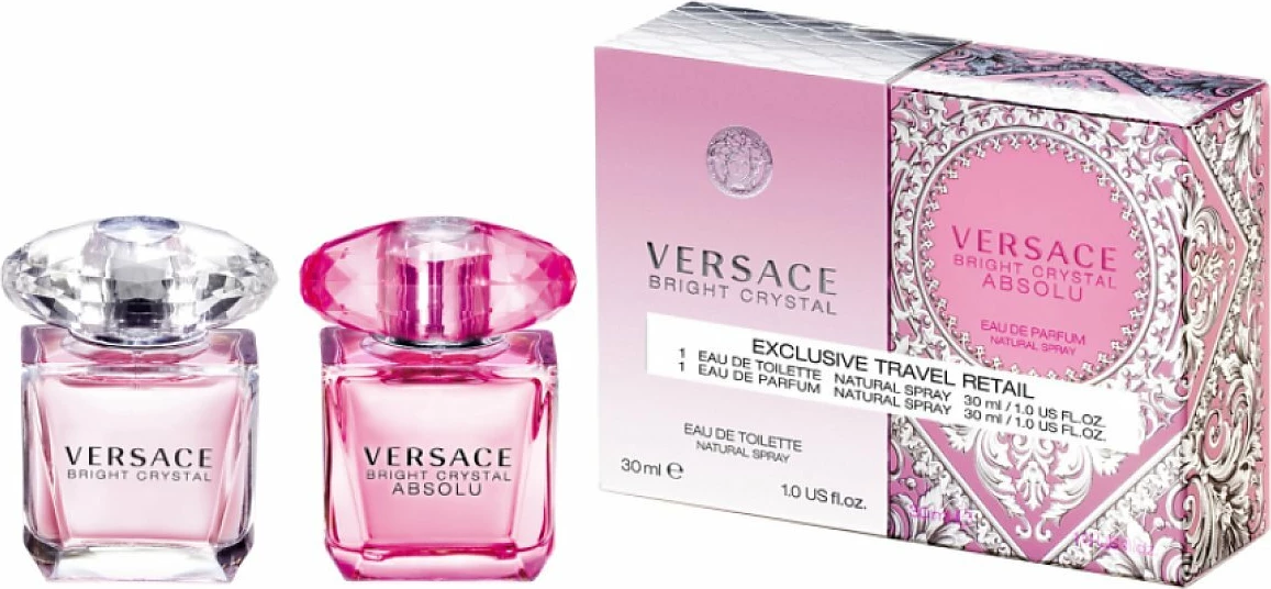 Set parfume për femra Versace Bright Crystal & Bright Crystal Absolu, 2x30ml