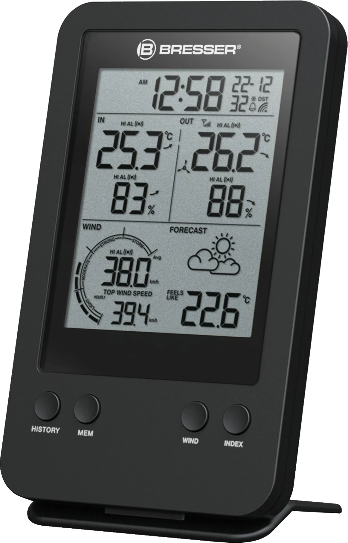 Stacion moti Bresser Windmesser 3-in-1, digjital, i zi