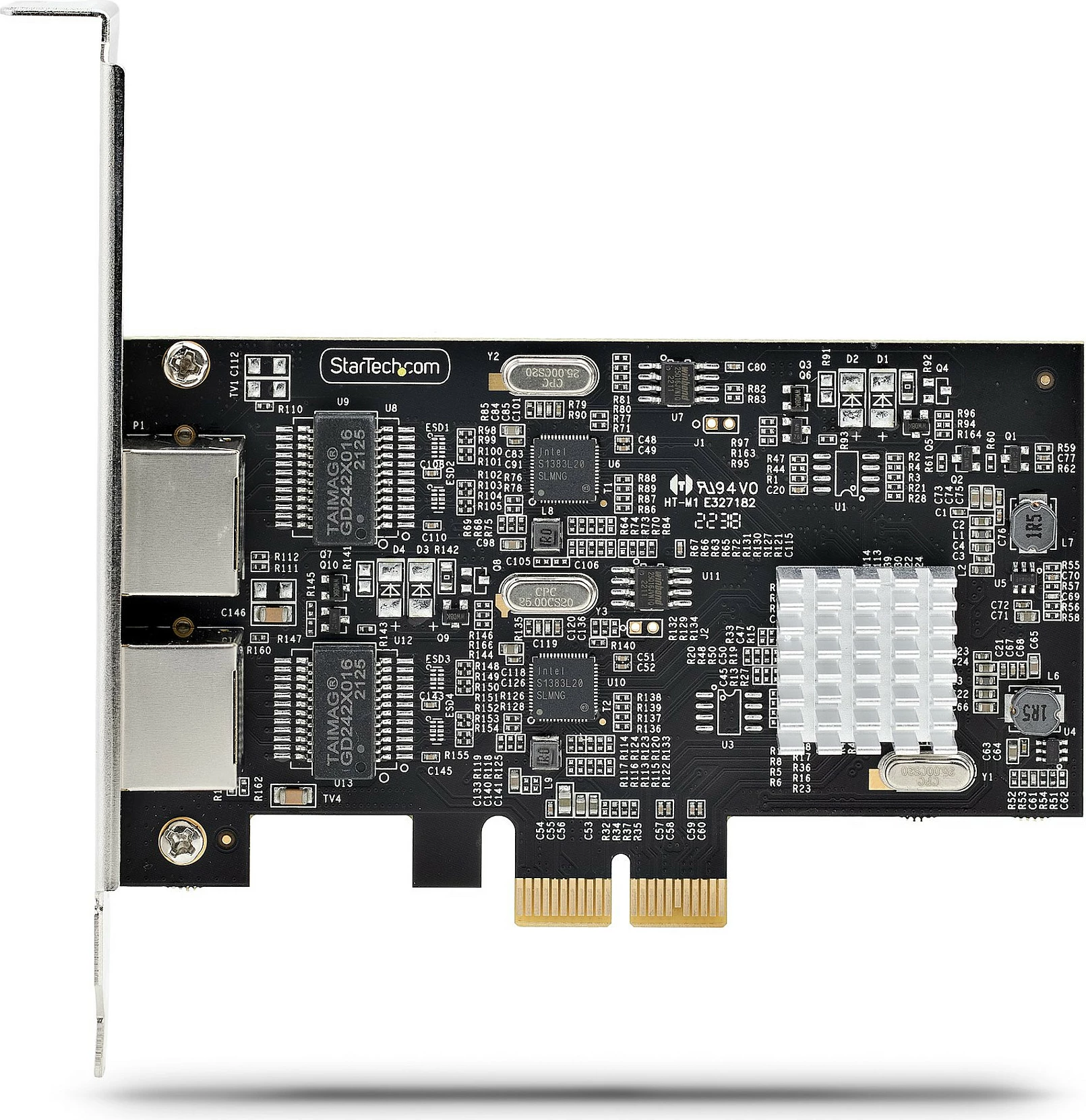 Kartelë rrjeti PCIe StarTech 2-Port 2.5Gbps, Intel I225-V, NBASE-T, 2x RJ-45, e zezë