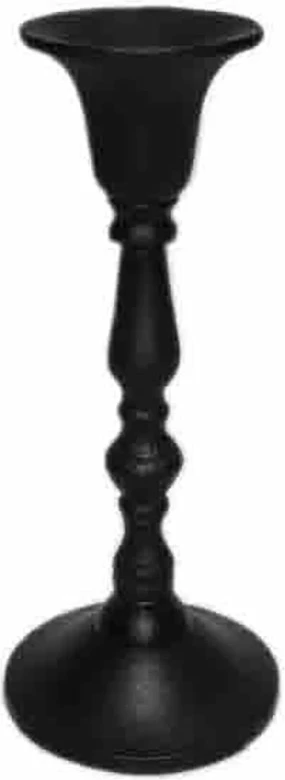 Mbajtës qirinjsh Tonky, alumin i zi, 9x9x20cm