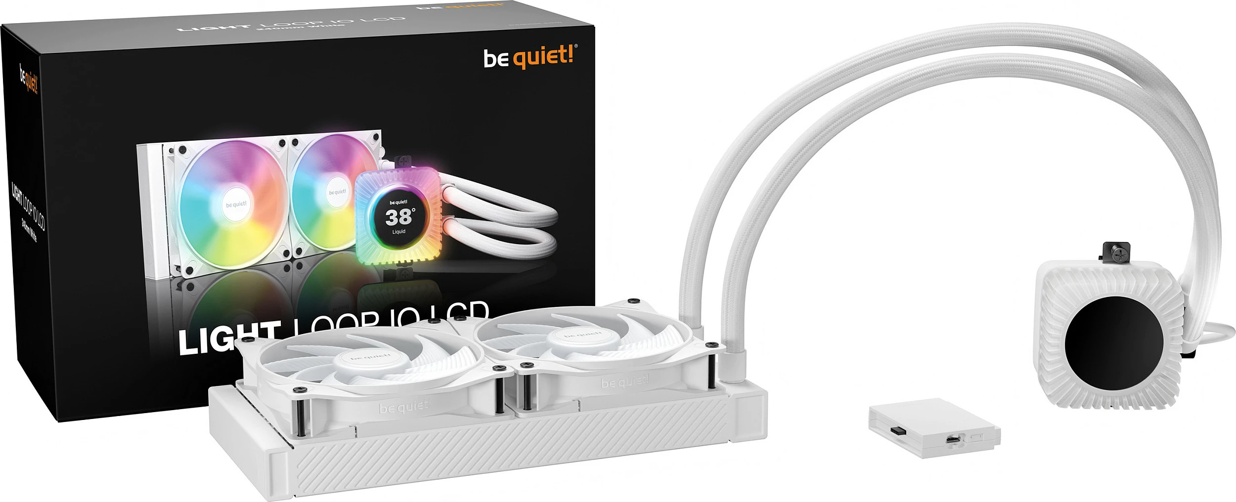 Ftohës uji AIO be quiet! Light Loop IO LCD 240 mm, kompatibil Intel/AMD, i bardhë